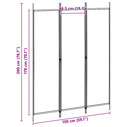 vidaXL Room Divider Beige 150 x 200 cm Fabric