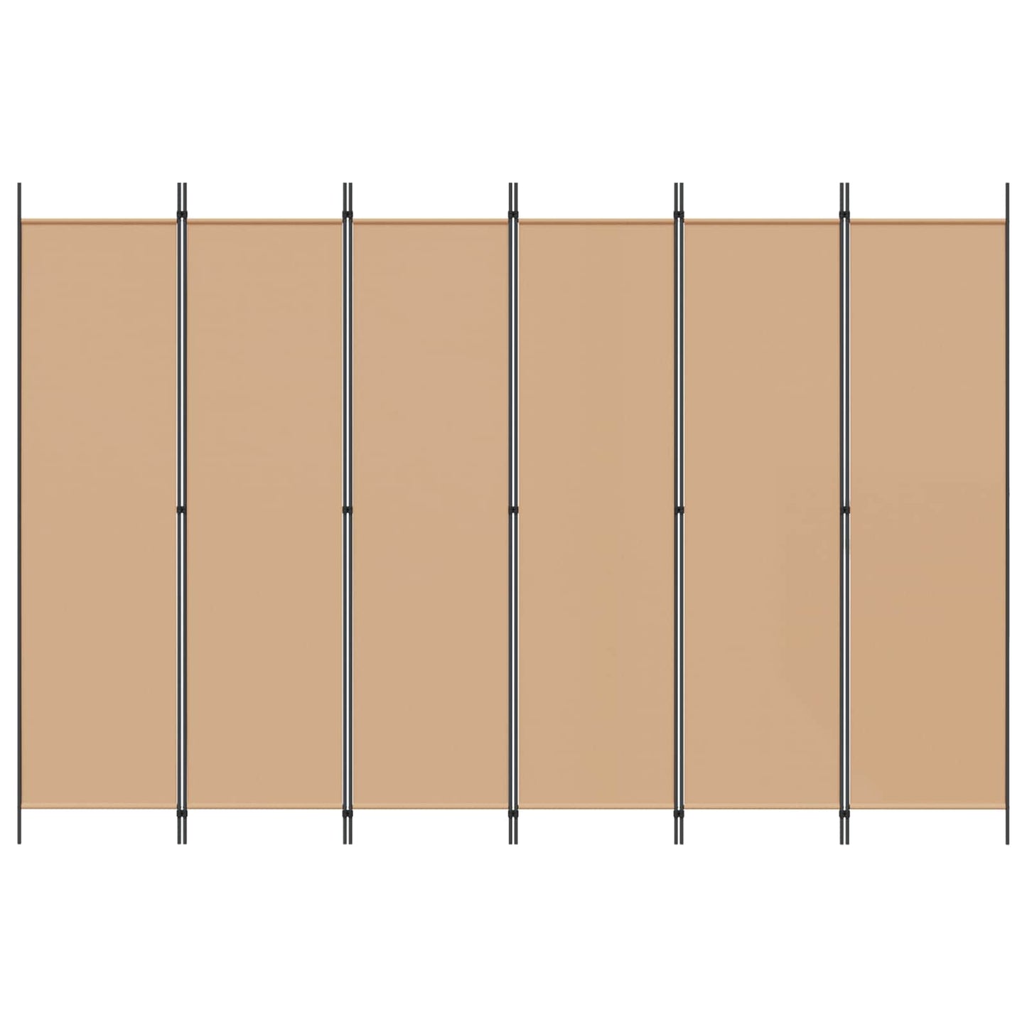 vidaXL 6-Panel Room Divider Beige 300 x 200 cm Fabric