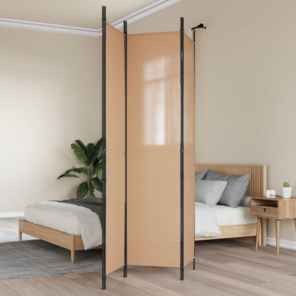 vidaXL Room Divider Beige 150 x 220 cm Fabric