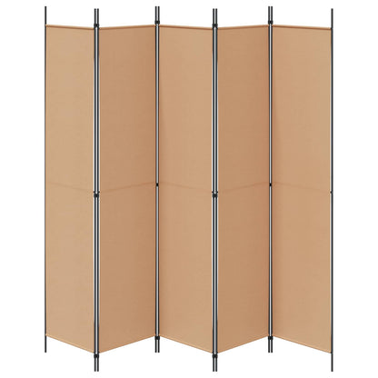 vidaXL Room Divider Beige 250 x 220 cm Fabric