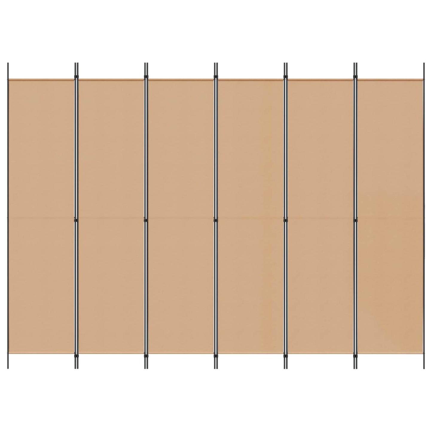 vidaXL 6-Panel Room Divider Beige 300 x 220 cm Fabric