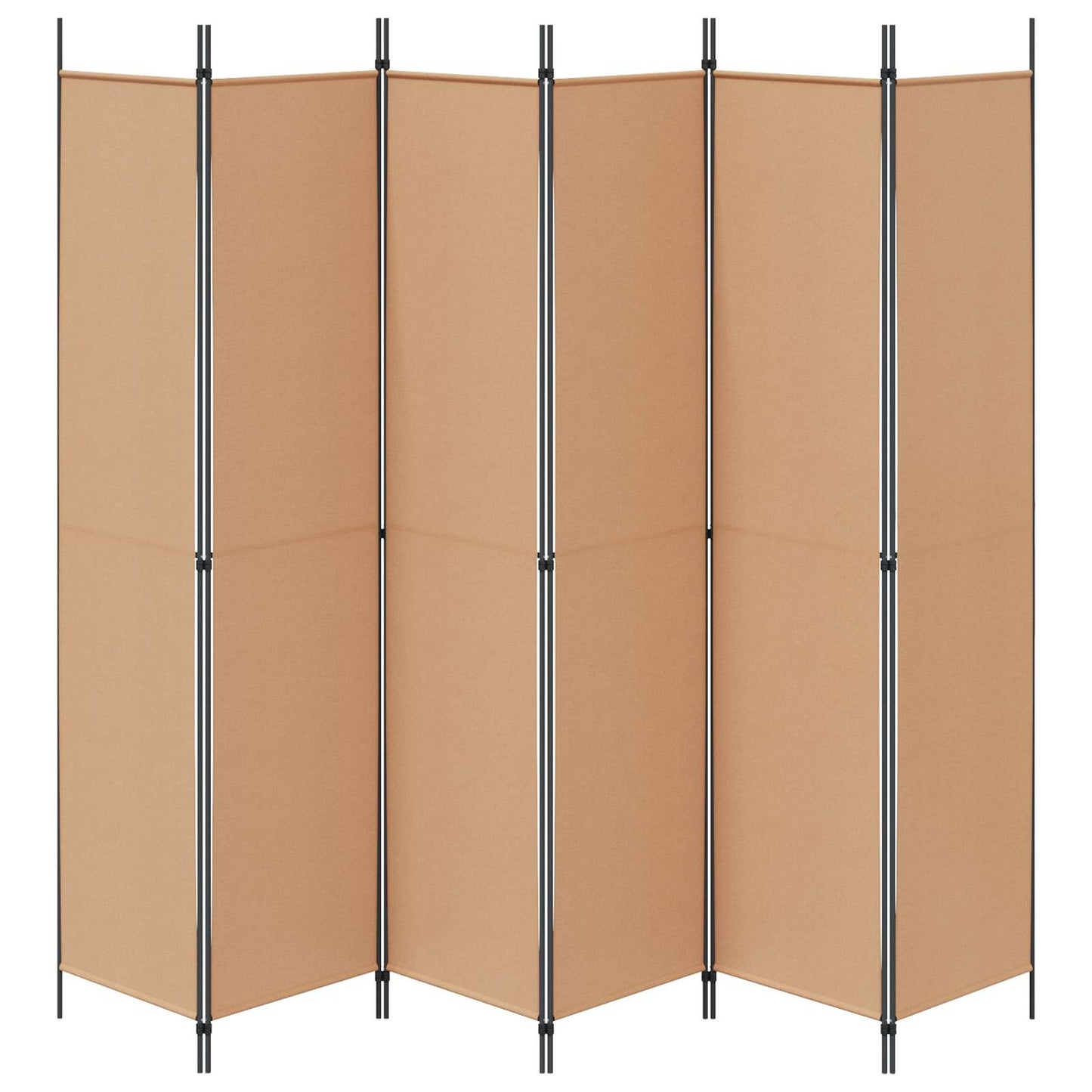 vidaXL 6-Panel Room Divider Beige 300 x 220 cm Fabric