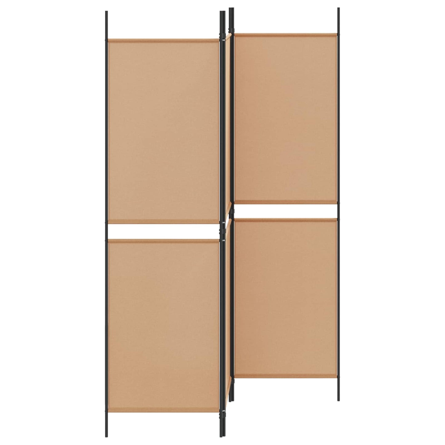 vidaXL 3-Panel Room Divider Beige 150 x 180 cm Fabric