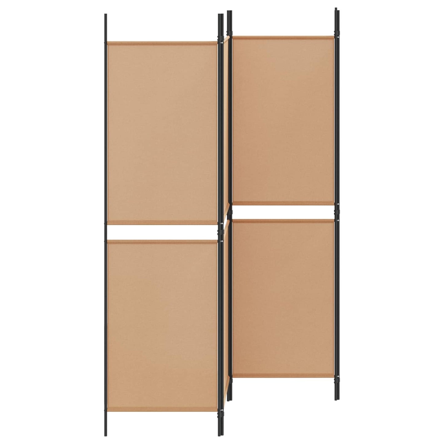 vidaXL 4-Panel Room Divider Beige 200 x 180 cm Fabric