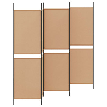 vidaXL 5-Panel Room Divider Beige 250 x 180 cm Fabric