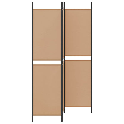 vidaXL 3-Panel Room Divider Beige 150 x 200 cm Fabric