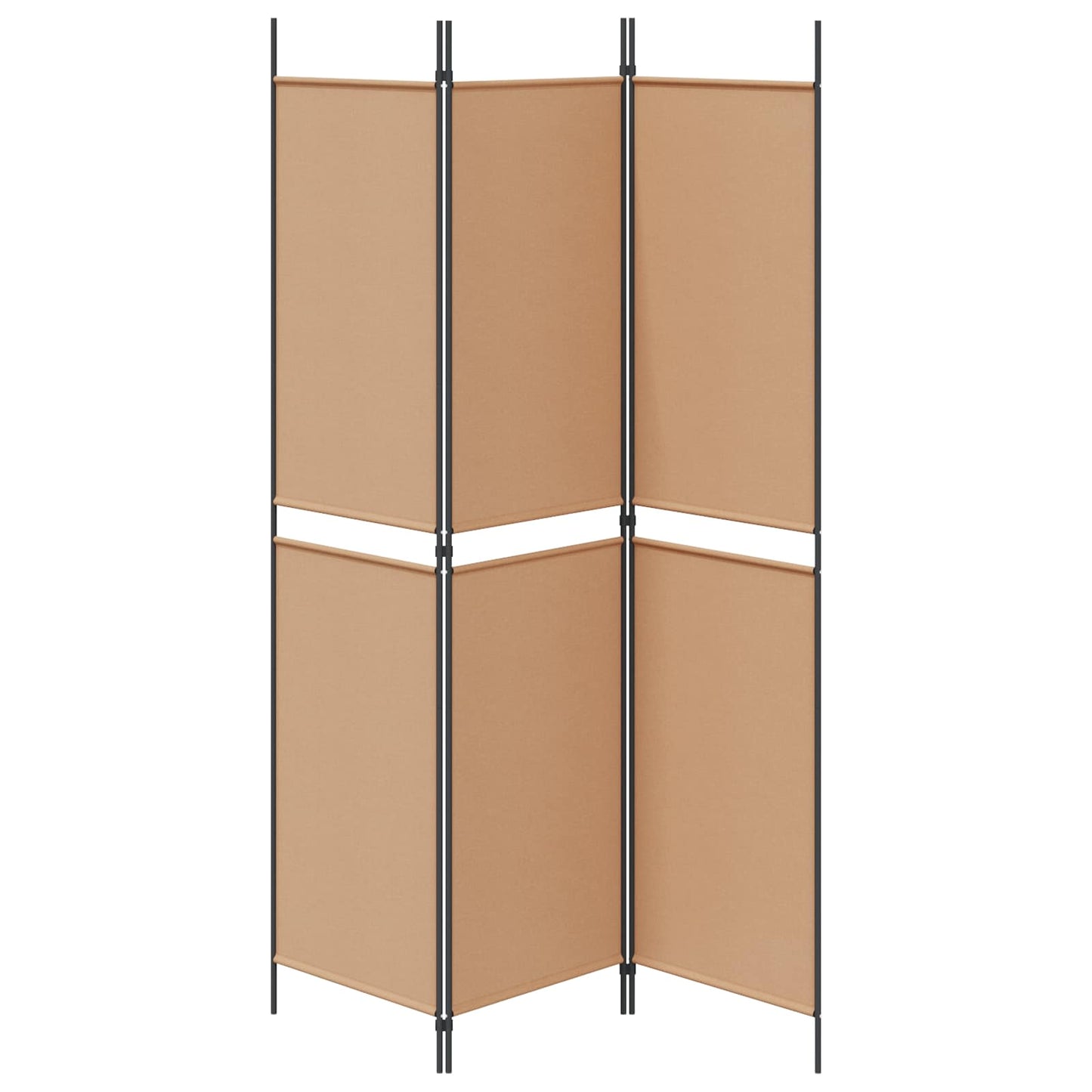 vidaXL 3-Panel Room Divider Beige 150 x 200 cm Fabric