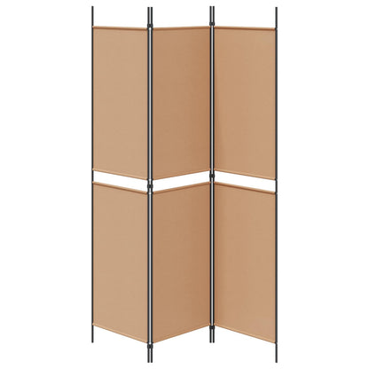 vidaXL 3-Panel Room Divider Beige 150 x 200 cm Fabric