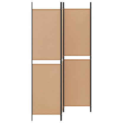 vidaXL 4-Panel Room Divider Beige 200 x 200 cm Fabric