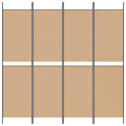 vidaXL 4-Panel Room Divider Beige 200 x 200 cm Fabric