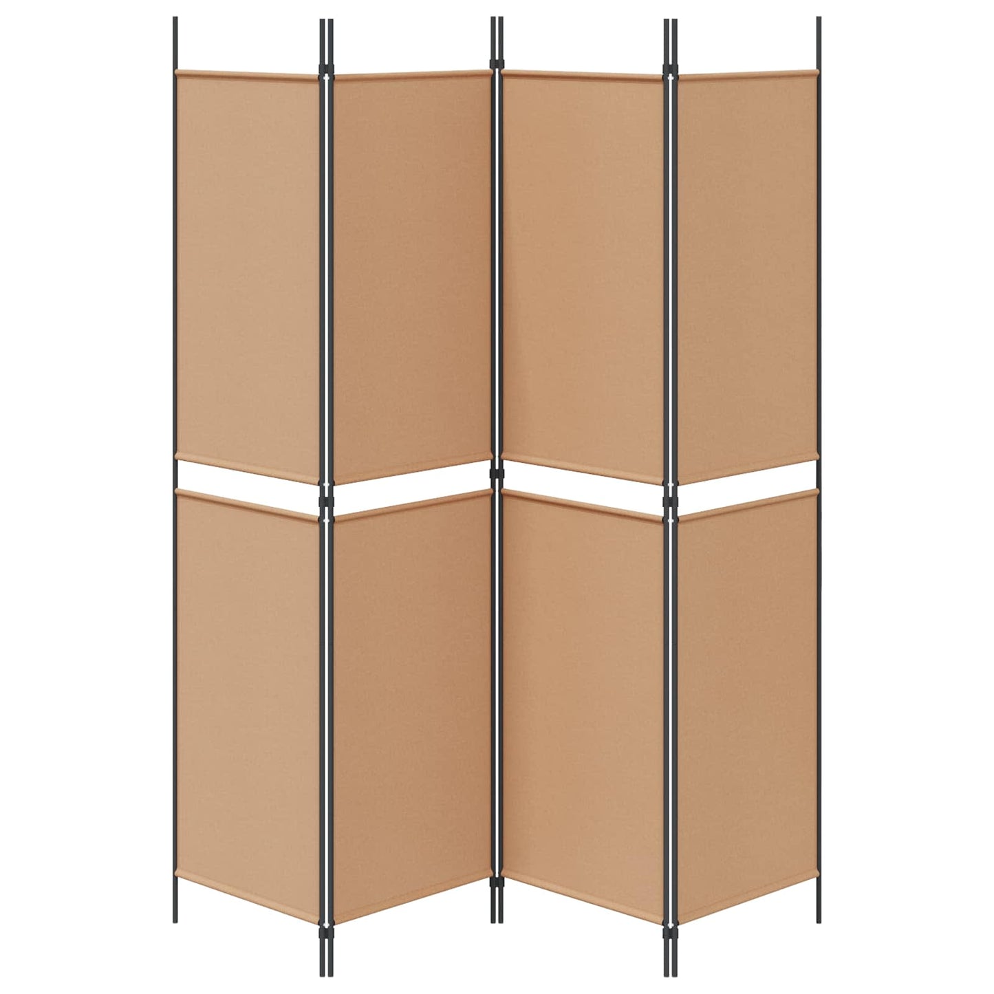 vidaXL 4-Panel Room Divider Beige 200 x 200 cm Fabric