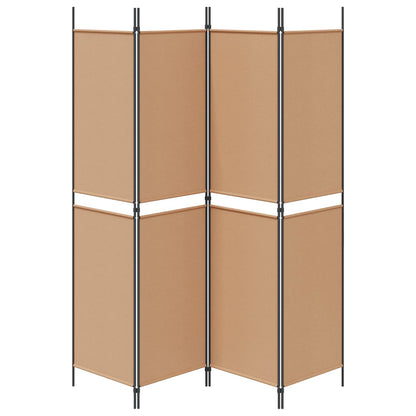 vidaXL 4-Panel Room Divider Beige 200 x 200 cm Fabric