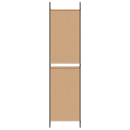 vidaXL 5-Panel Room Divider Beige 250 x 200 cm Fabric