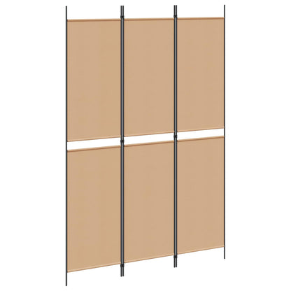 vidaXL 3-Panel Room Divider Beige 150 x 220 cm Fabric