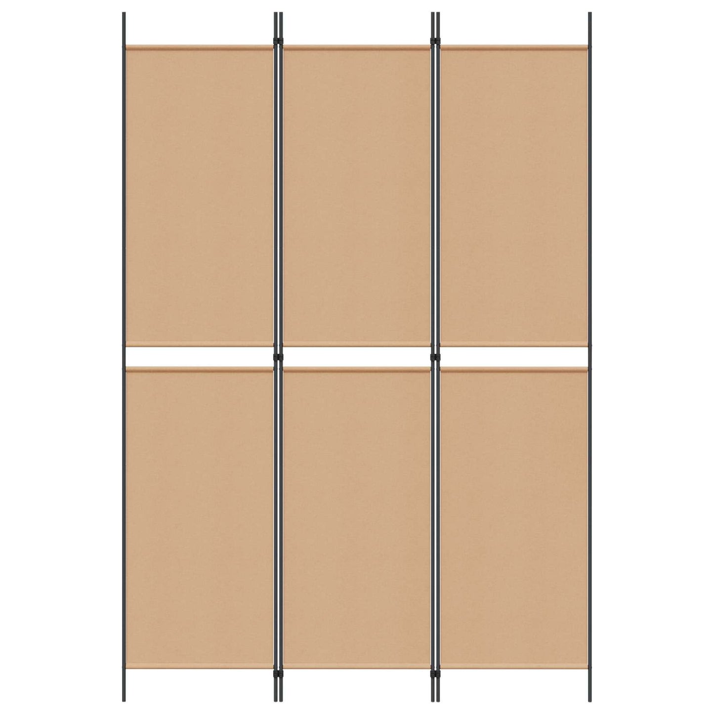 vidaXL 3-Panel Room Divider Beige 150 x 220 cm Fabric