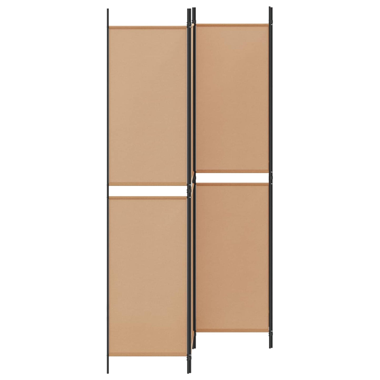 vidaXL 4-Panel Room Divider Beige 200 x 220 cm Fabric