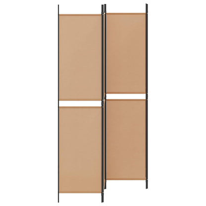 vidaXL 4-Panel Room Divider Beige 200 x 220 cm Fabric