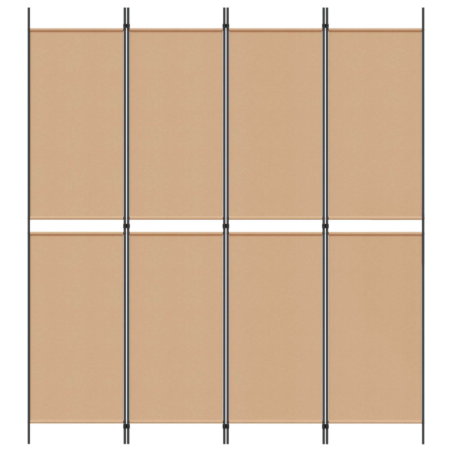 vidaXL 4-Panel Room Divider Beige 200 x 220 cm Fabric