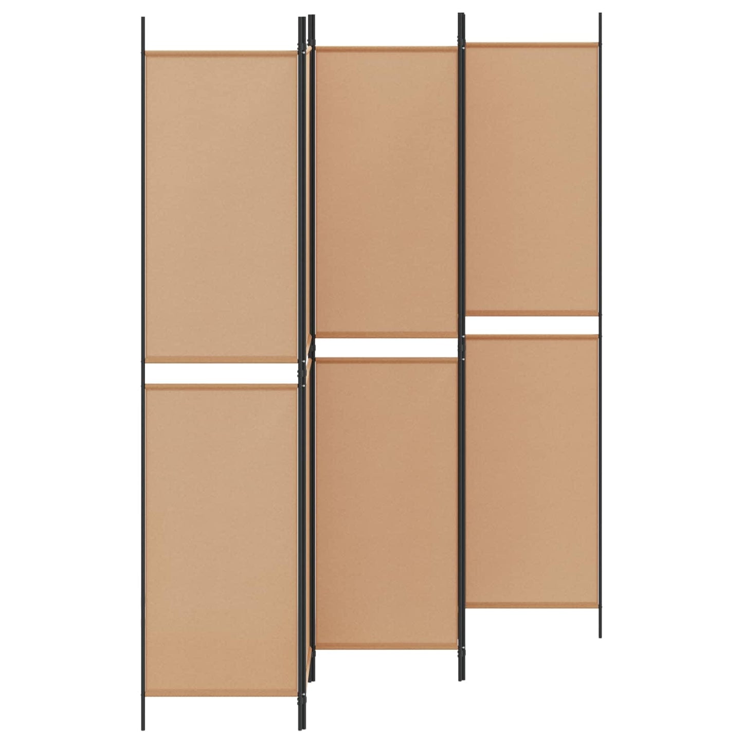 vidaXL 5-Panel Room Divider Beige 250 x 220 cm Fabric