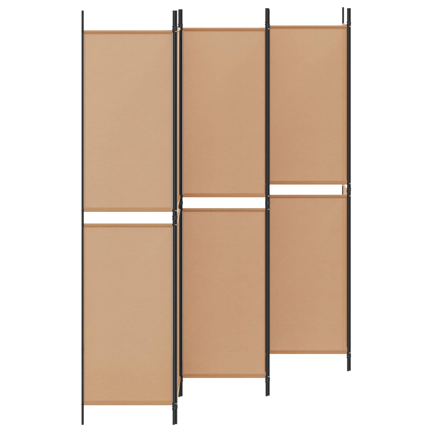 vidaXL 6-Panel Room Divider Beige 300 x 220 cm Fabric