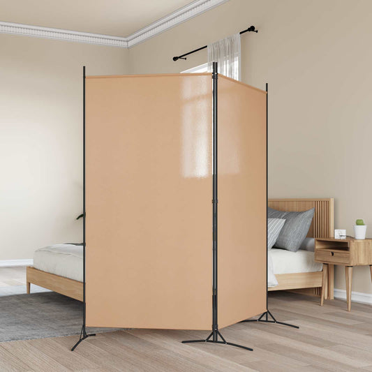 vidaXL 2-Panel Room Divider Beige 175 x 180 cm Fabric
