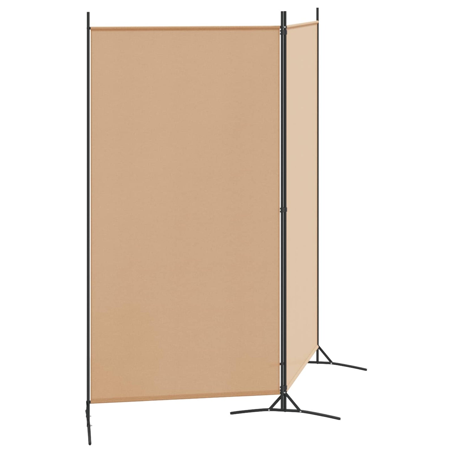 vidaXL 2-Panel Room Divider Beige 175 x 180 cm Fabric