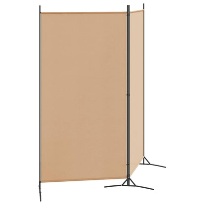 vidaXL 2-Panel Room Divider Beige 175 x 180 cm Fabric