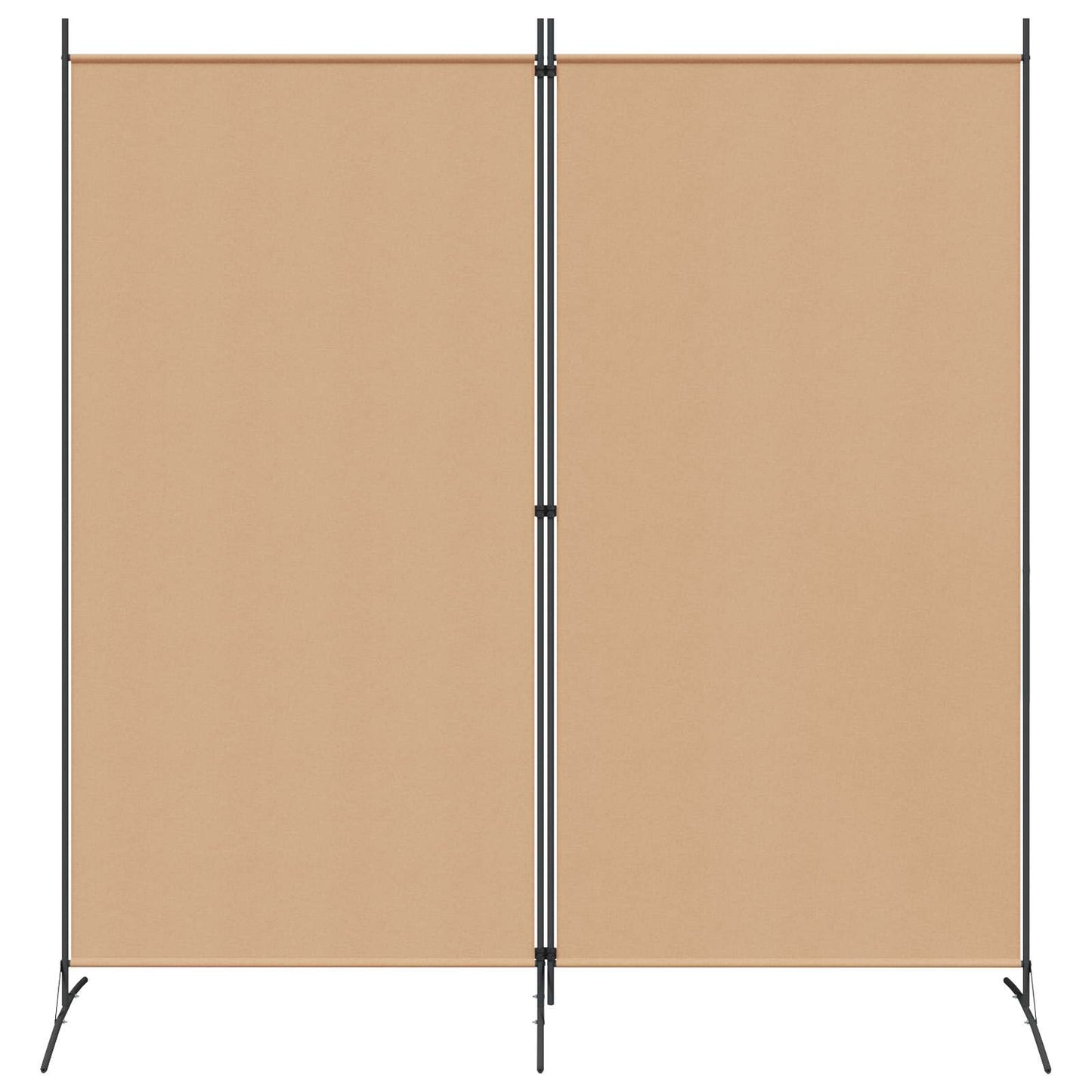 vidaXL 2-Panel Room Divider Beige 175 x 180 cm Fabric