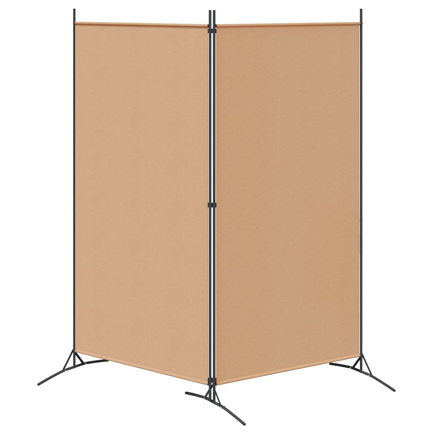 vidaXL 2-Panel Room Divider Beige 175 x 180 cm Fabric
