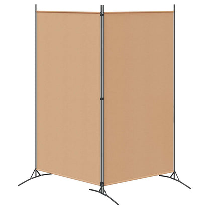 vidaXL 2-Panel Room Divider Beige 175 x 180 cm Fabric