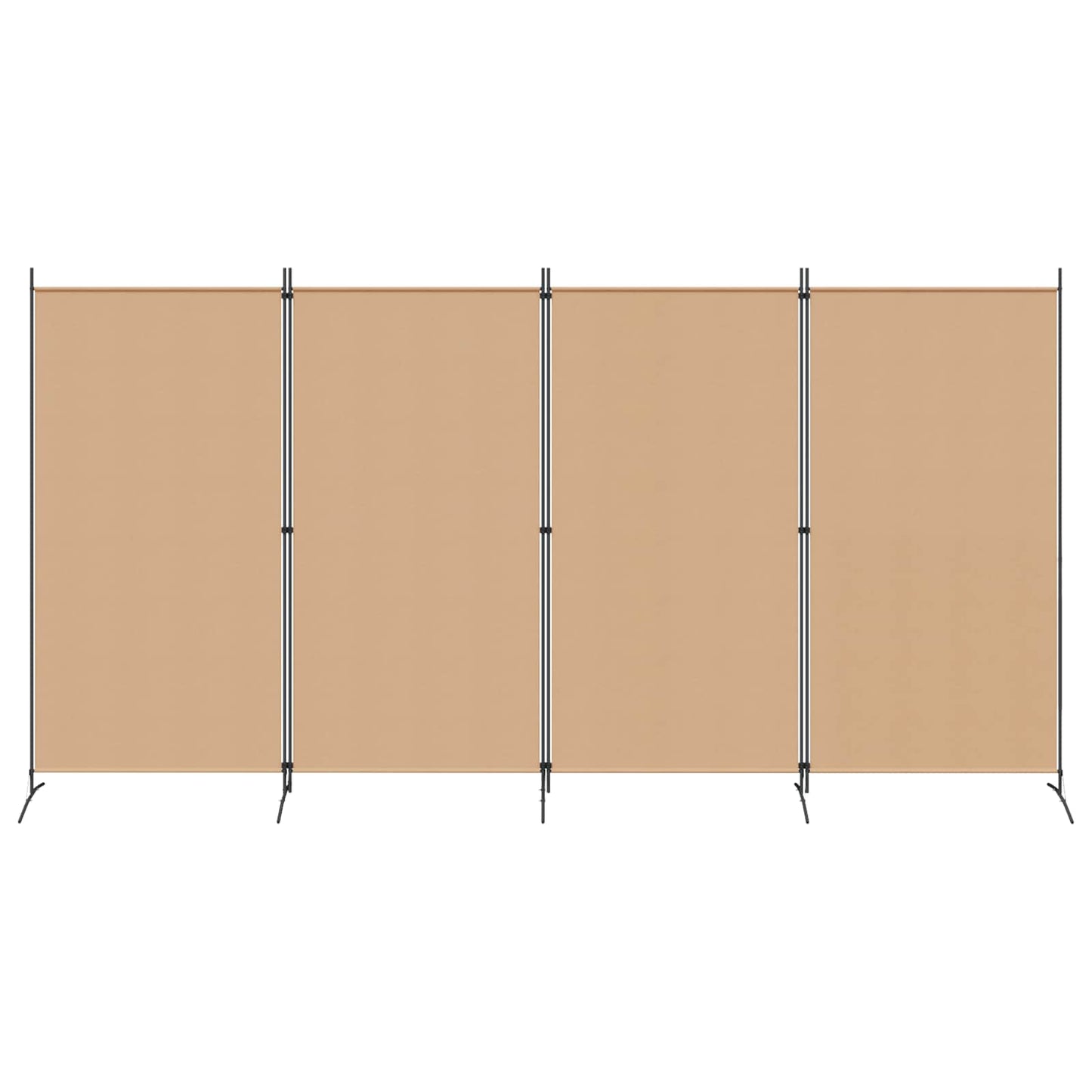 vidaXL 4-Panel Room Divider Beige 346 x 180 cm Fabric