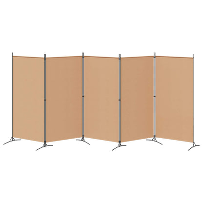vidaXL 5-Panel Room Divider Beige 433 x 180 cm Fabric