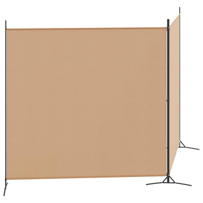 vidaXL 2-Panel Room Divider Beige 348 x 180 cm Fabric