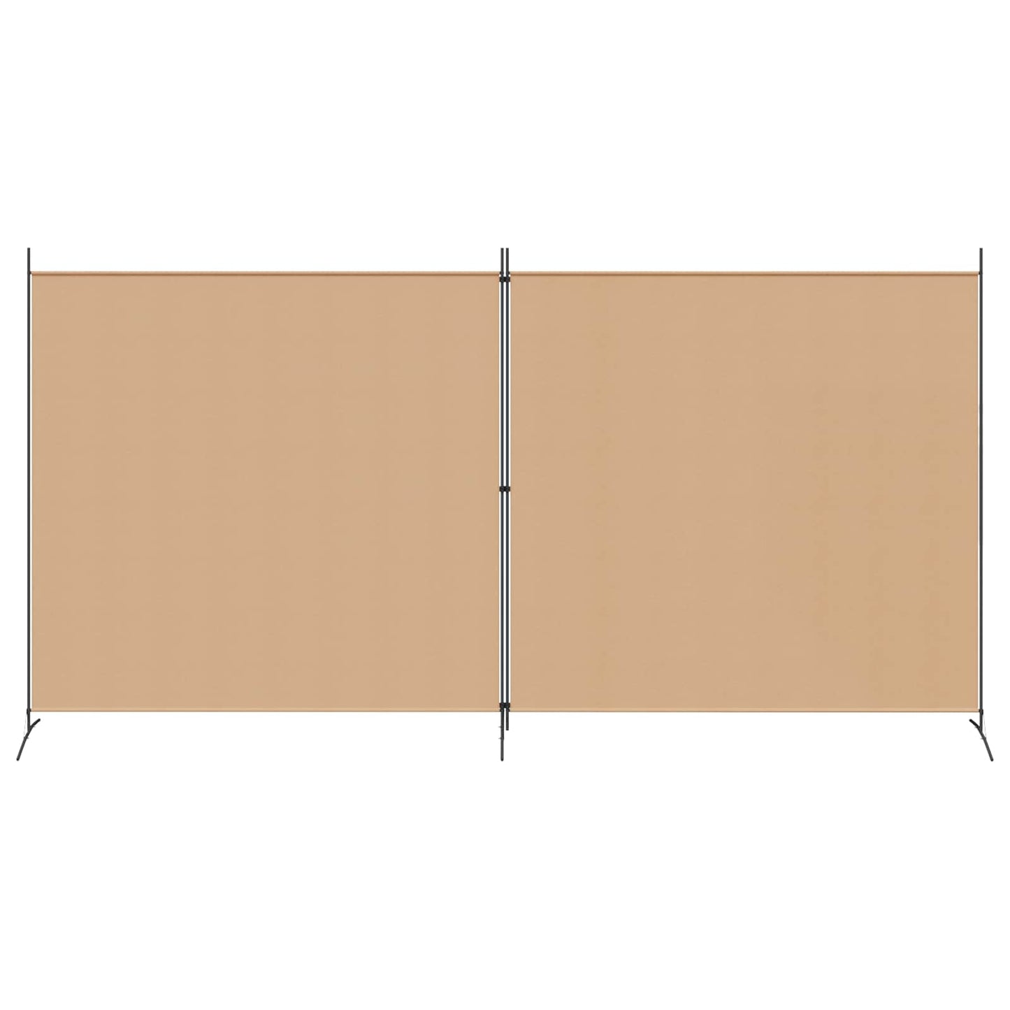 vidaXL 2-Panel Room Divider Beige 348 x 180 cm Fabric