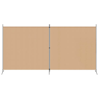 vidaXL 2-Panel Room Divider Beige 348 x 180 cm Fabric