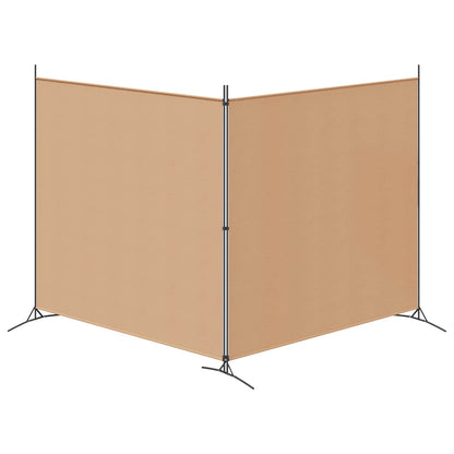 vidaXL 2-Panel Room Divider Beige 348 x 180 cm Fabric