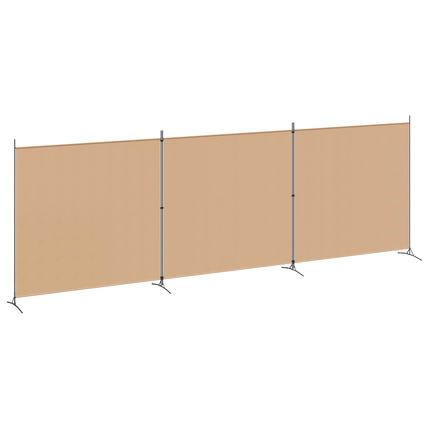 vidaXL 4-Panel Room Divider Beige 525 x 180 cm Fabric