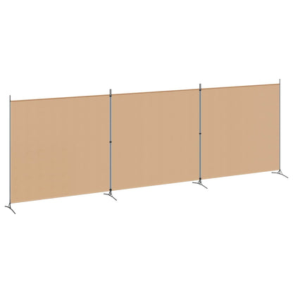 vidaXL 4-Panel Room Divider Beige 525 x 180 cm Fabric