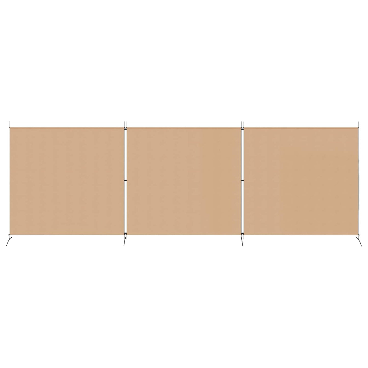 vidaXL 4-Panel Room Divider Beige 525 x 180 cm Fabric