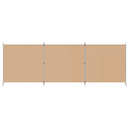 vidaXL 4-Panel Room Divider Beige 525 x 180 cm Fabric