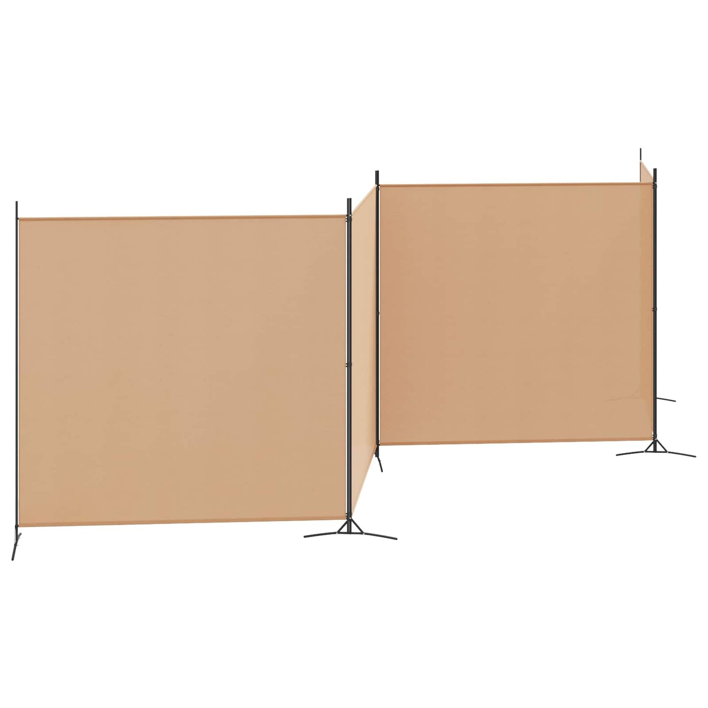vidaXL 4-Panel Room Divider Beige 698 x 180 cm Fabric