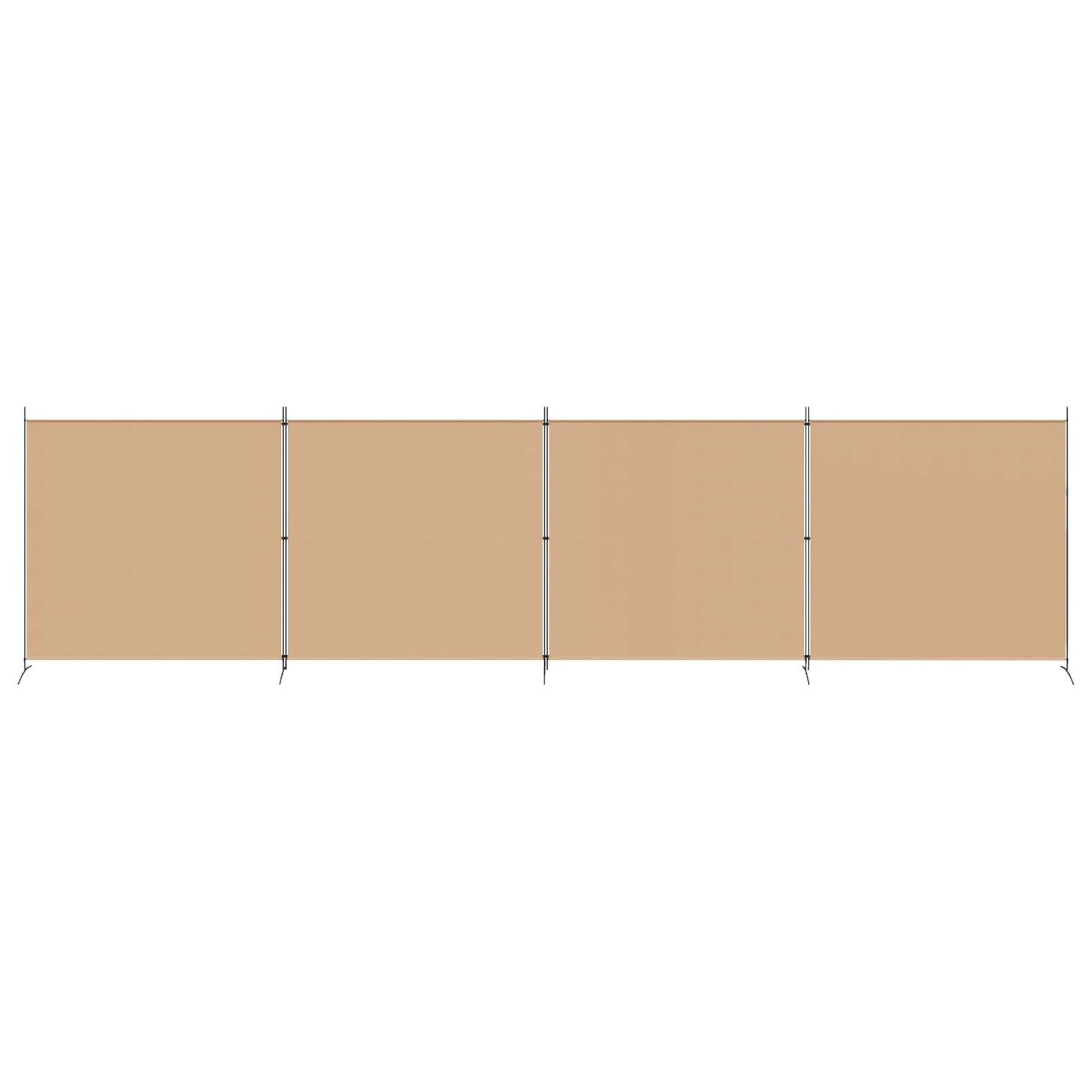 vidaXL 4-Panel Room Divider Beige 698 x 180 cm Fabric