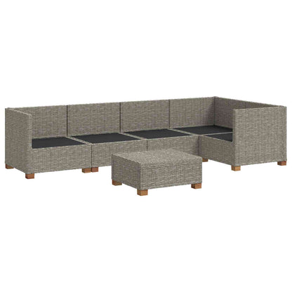 vidaXL 6 pcs Rattan Lounge Set with Cushions GENDT Natural Rattan