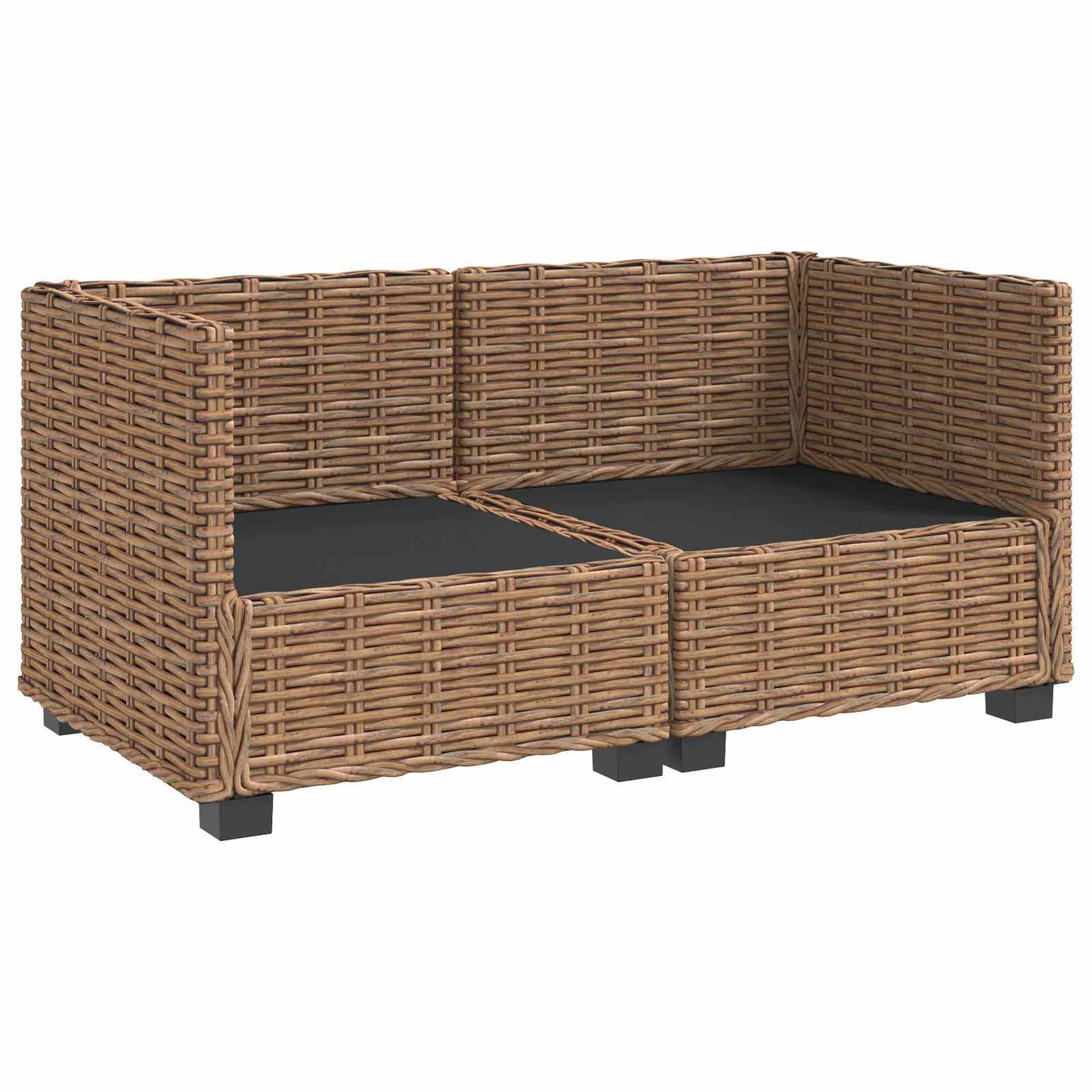 vidaXL 2 pcs Rattan Lounge Set with Cushions GENDT Natural Rattan
