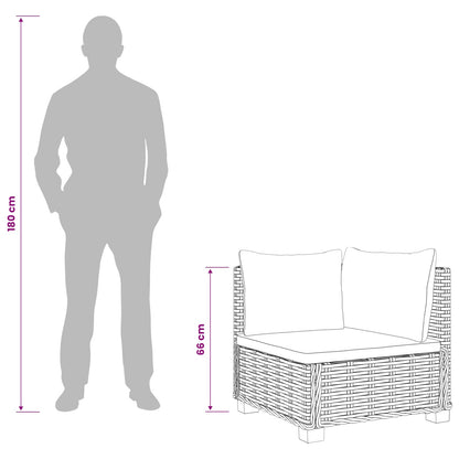 vidaXL 2 pcs Rattan Lounge Set with Cushions GENDT Natural Rattan
