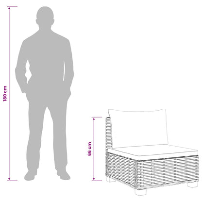 vidaXL 3 pcs Rattan Lounge Set with Cushions GENDT Natural Rattan