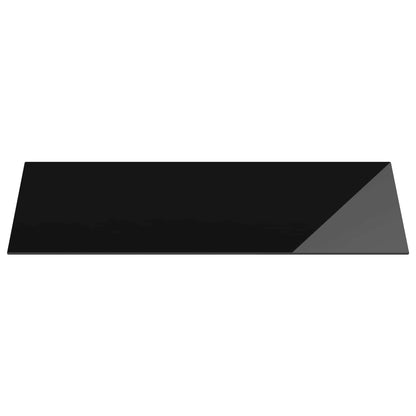 vidaXL Table Top 4 pcs Black Glass