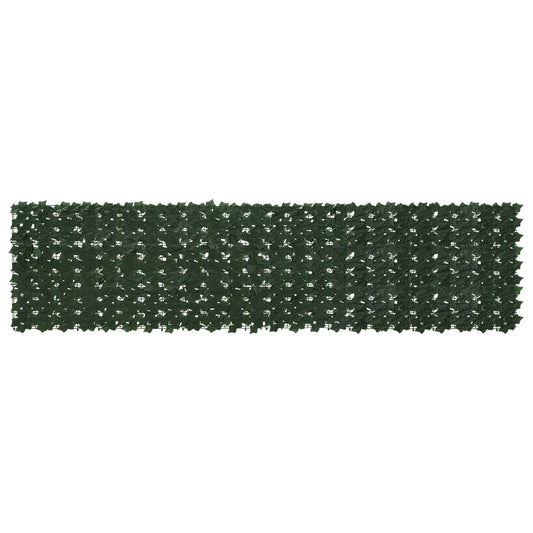 vidaXL Balcony Screen with Leaves Dark Green 300 x 75 cm