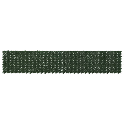 vidaXL Balcony Screen with Leaves Dark Green 400 x 75 cm