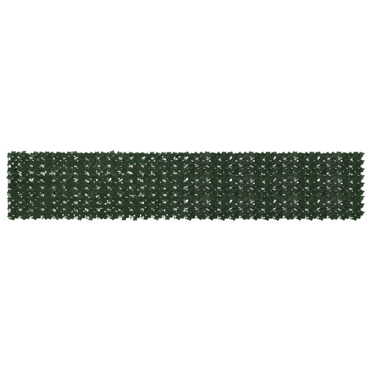 vidaXL Balcony Screen with Leaves Dark Green 400 x 75 cm